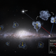 Artist’s concept of gas clouds flowing in and out and how Hubble observes it